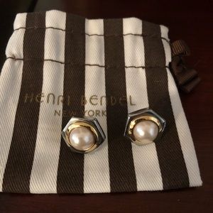 Rare Henri Bendel hex stud earrings